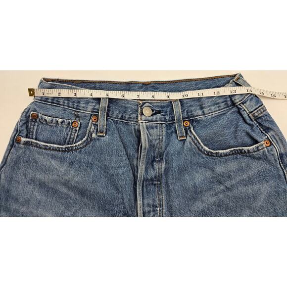 Levi's 501 Women's 29 Denim Blue Cutoff Shorts - Picture 8 of 9